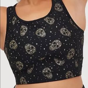 Torrid Metallic Skull Sports Bra size 00